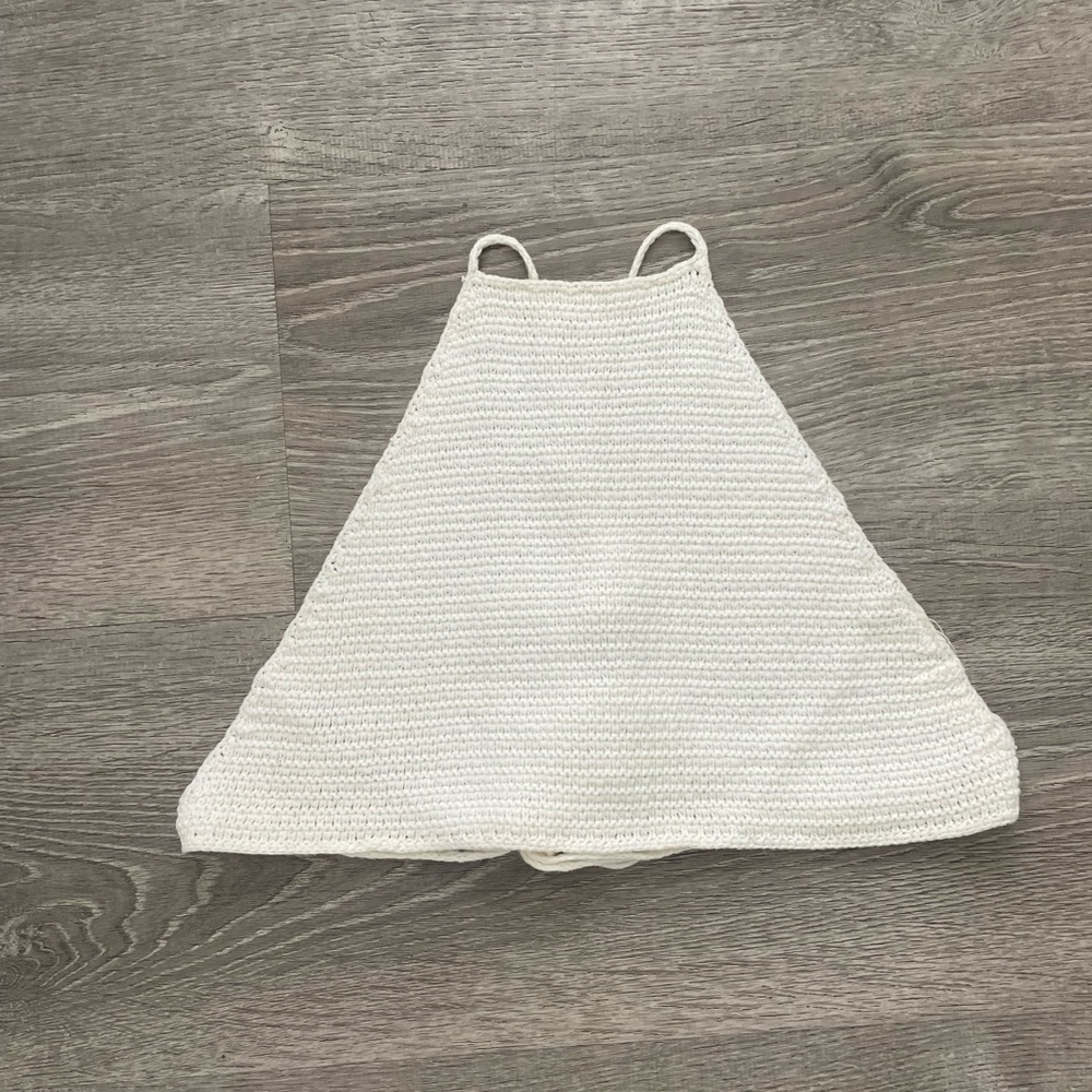 Urban Outfitters Cream Crochet halter top